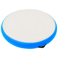 Produktbild för Uppblåsbar gymnastikmatta med pump 100x100x20 cm PVC blå