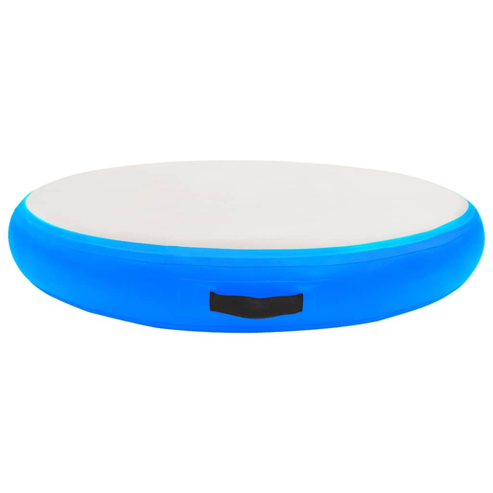 Produktbild för Uppblåsbar gymnastikmatta med pump 100x100x20 cm PVC blå