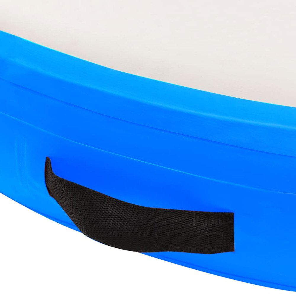 Produktbild för Uppblåsbar gymnastikmatta med pump 100x100x20 cm PVC blå