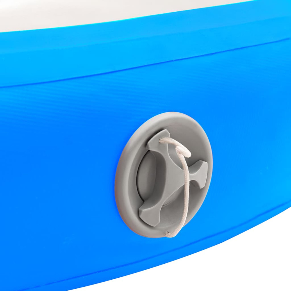 Produktbild för Uppblåsbar gymnastikmatta med pump 100x100x20 cm PVC blå