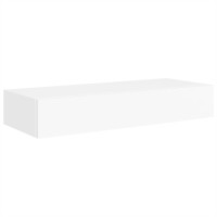 Produktbild för Väggmonterad låda vit 60x23,5x10 cm MDF