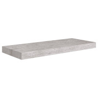 Produktbild för Svävande vägghyllor 4 st betonggrå 60x23,5x3,8 cm MDF