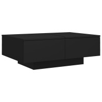Miniatyr av produktbild för Soffbord svart 90x60x31 cm konstruerat trä