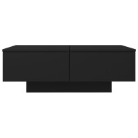 Miniatyr av produktbild för Soffbord svart 90x60x31 cm konstruerat trä
