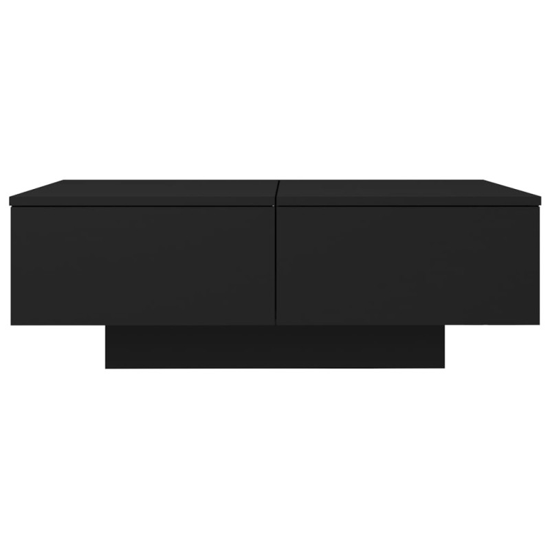Produktbild för Soffbord svart 90x60x31 cm konstruerat trä
