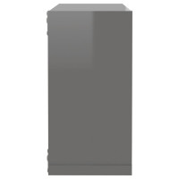 Produktbild för Vägghylla kubformad 4 st grå högglans 30x15x30 cm