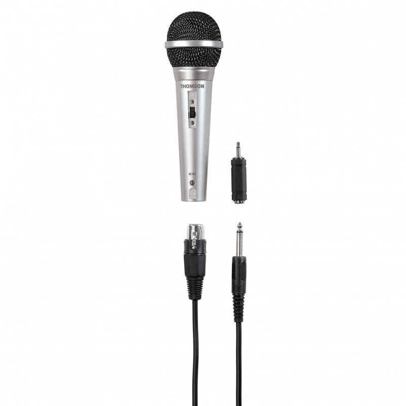 Produktbild för THOMSON Mikrofon M151 Dynamisk Silver, XLR Kontakt
