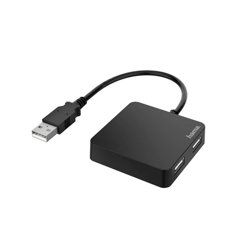 Produktbild för Hub USB-A 2.0 4x Portar 480 Mbit/s Svart