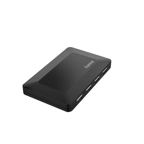 Hama Hub USB-A 2.0 4x Portar 480 Mbit/s Svart