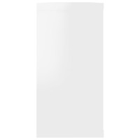 Produktbild för Vägghylla kub 2st vit högglans 100x15x30cm konstruerat trä