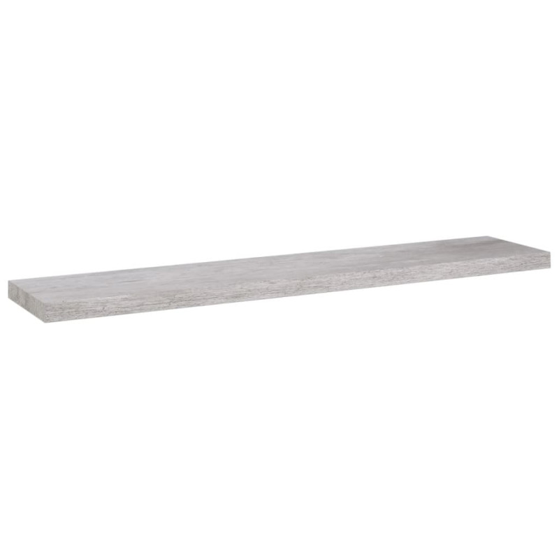 Produktbild för Svävande vägghylla betonggrå 120x23,5x3,8 cm MDF