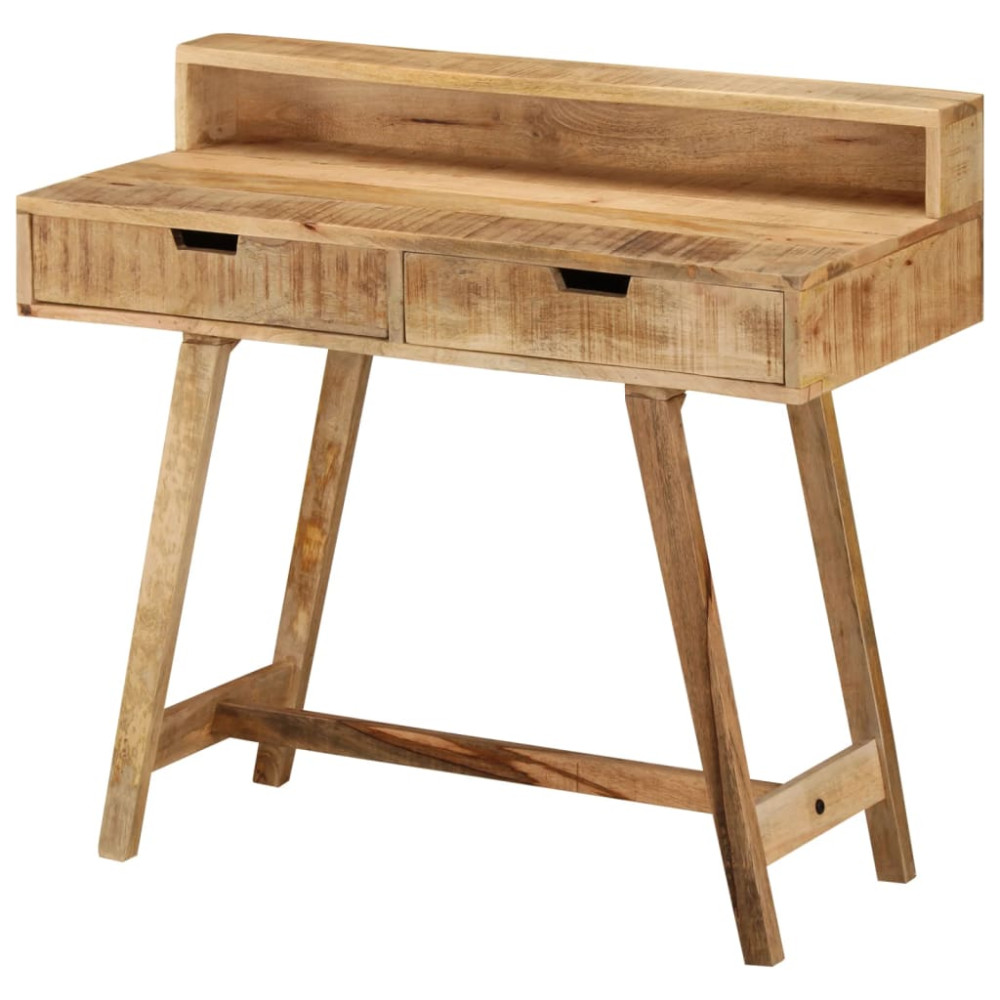 Produktbild för Skrivbord 100x45x90 cm massivt grovt mangoträ