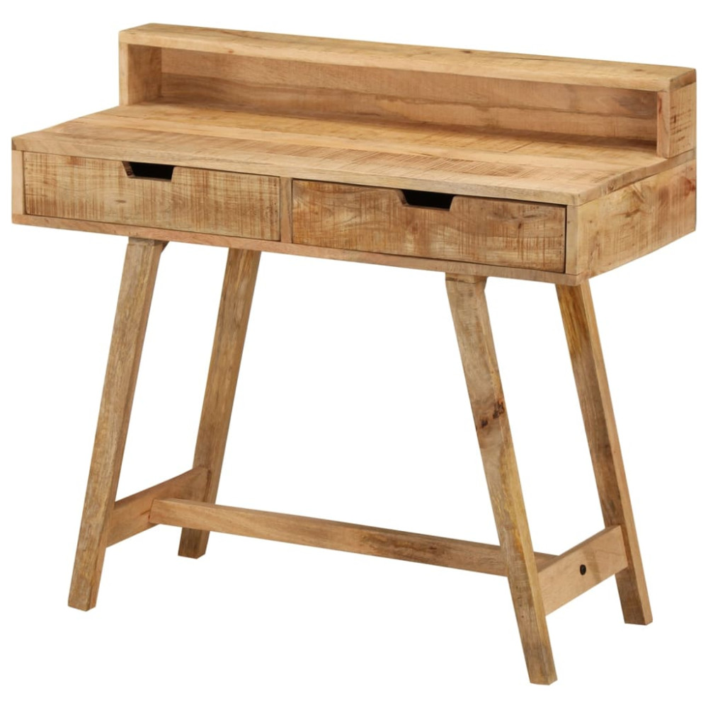 Produktbild för Skrivbord 100x45x90 cm massivt grovt mangoträ