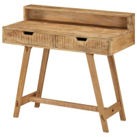 Produktbild för Skrivbord 100x45x90 cm massivt grovt mangoträ
