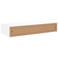 Produktbild för Väggmonterad låda 2 st vit 60x23,5x10 cm MDF