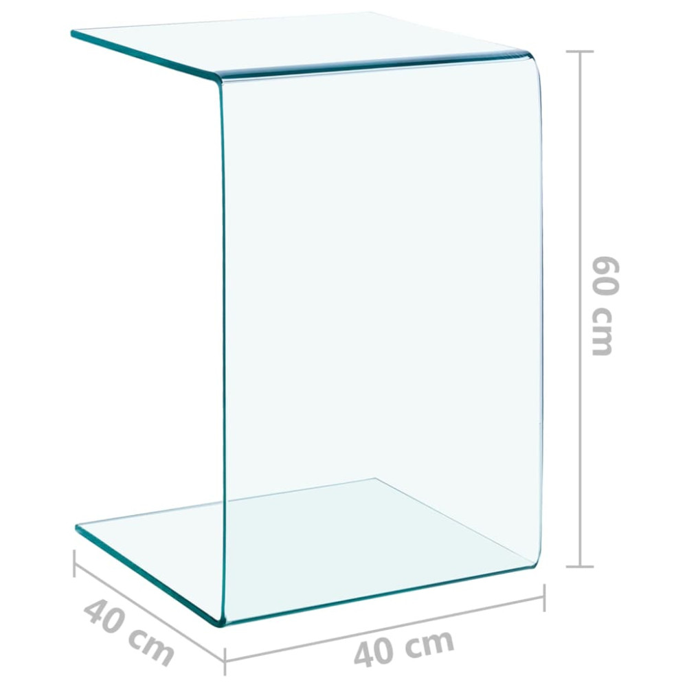 Produktbild för Sidobord 40x40x60 cm härdat glas