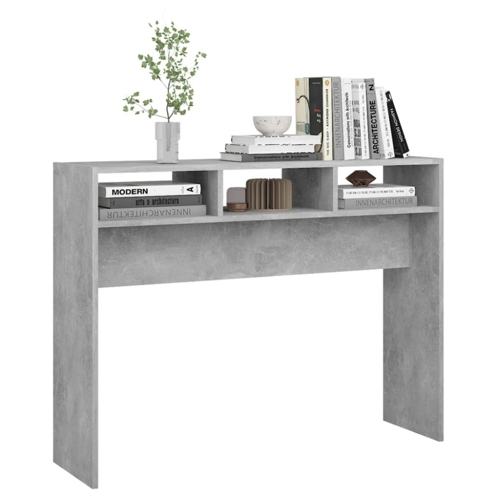 Produktbild för Konsolbord betonggrå 105x30x80 cm konstruerat trä