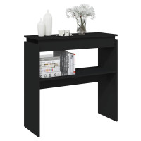Produktbild för Sidobord svart 80x30x80 cm konstruerat trä