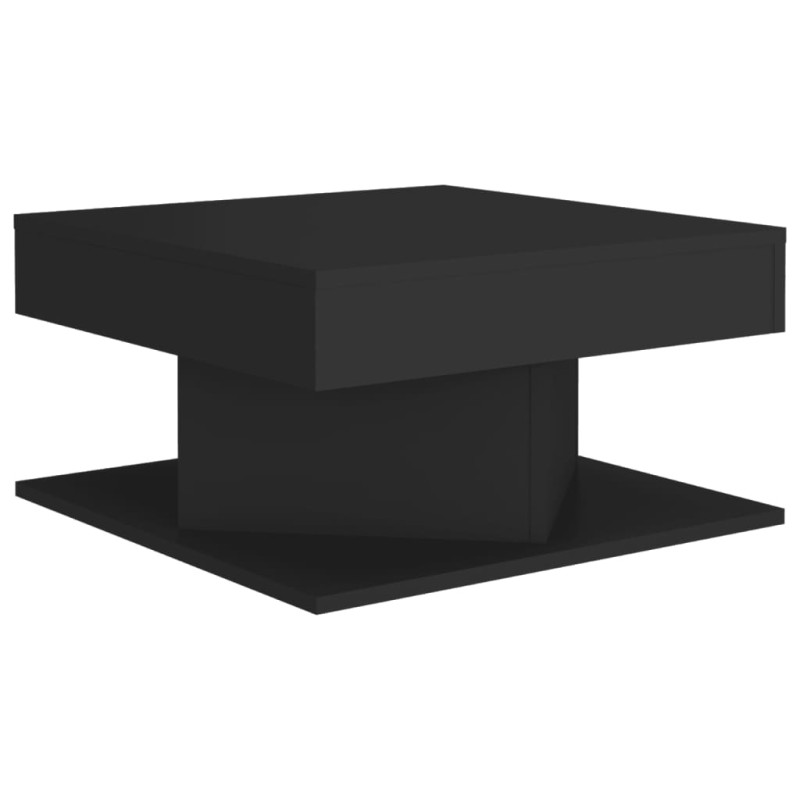 Produktbild för Soffbord svart 57x57x30 cm spånskiva