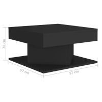 Miniatyr av produktbild för Soffbord svart 57x57x30 cm spånskiva