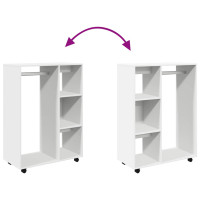 Produktbild för Klädhängare vit 80x40x110 cm konstruerat trä