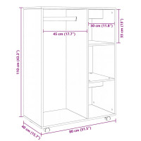 Produktbild för Klädhängare vit 80x40x110 cm konstruerat trä