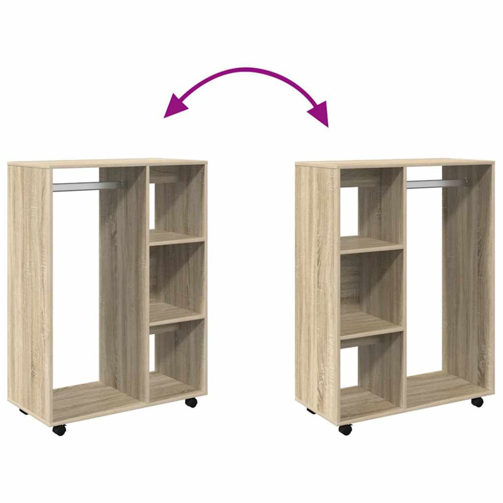 Produktbild för Garderob sonoma-ek 80x40x110 cm konstruerat trä