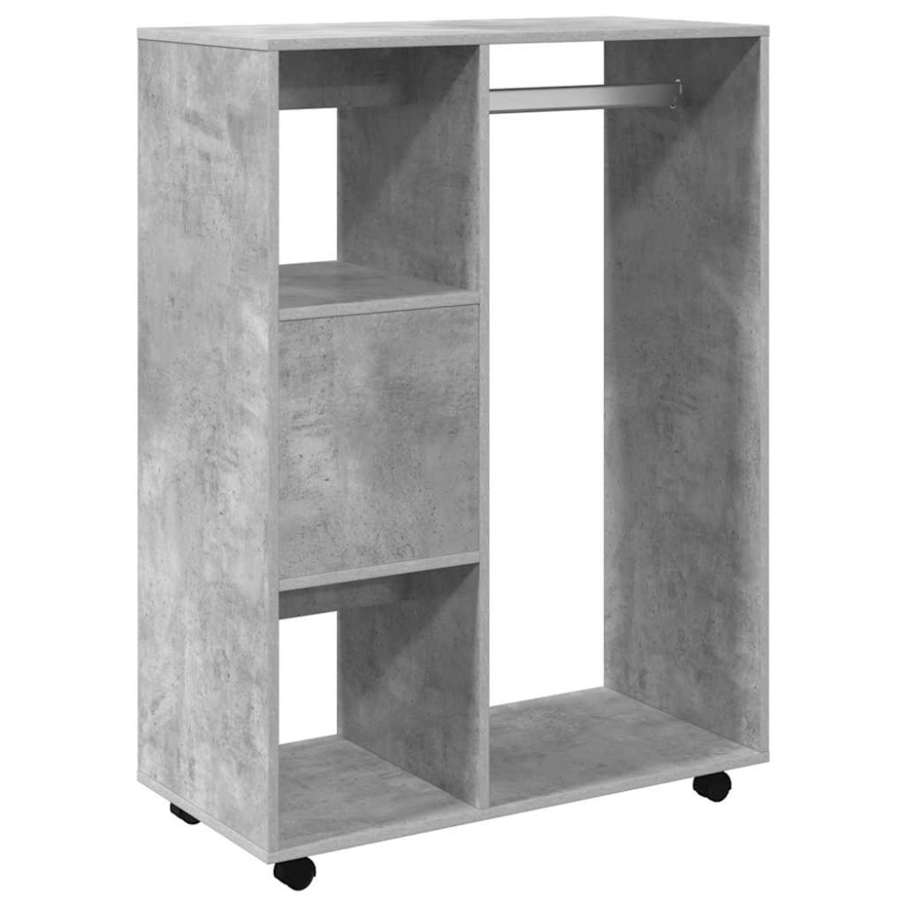 Produktbild för Garderob betonggrå 80x40x110 cm konstruerat trä
