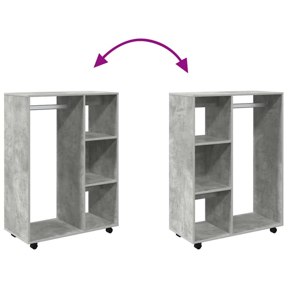 Produktbild för Garderob betonggrå 80x40x110 cm konstruerat trä