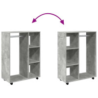 Produktbild för Garderob betonggrå 80x40x110 cm konstruerat trä