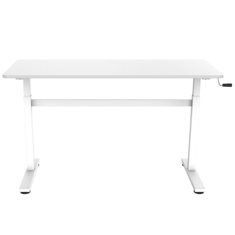 Produktbild för Höj-/sänkbart skrivbord Manuellt 140x60cm Vit