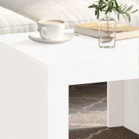 Produktbild för Soffbord vit 50x50x35 cm konstruerat trä