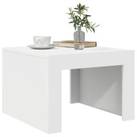 Produktbild för Soffbord vit 50x50x35 cm konstruerat trä