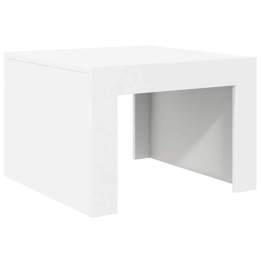 Produktbild för Soffbord vit 50x50x35 cm konstruerat trä