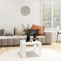 Produktbild för Sidobord vit 50x50x35 cm konstruerat trä