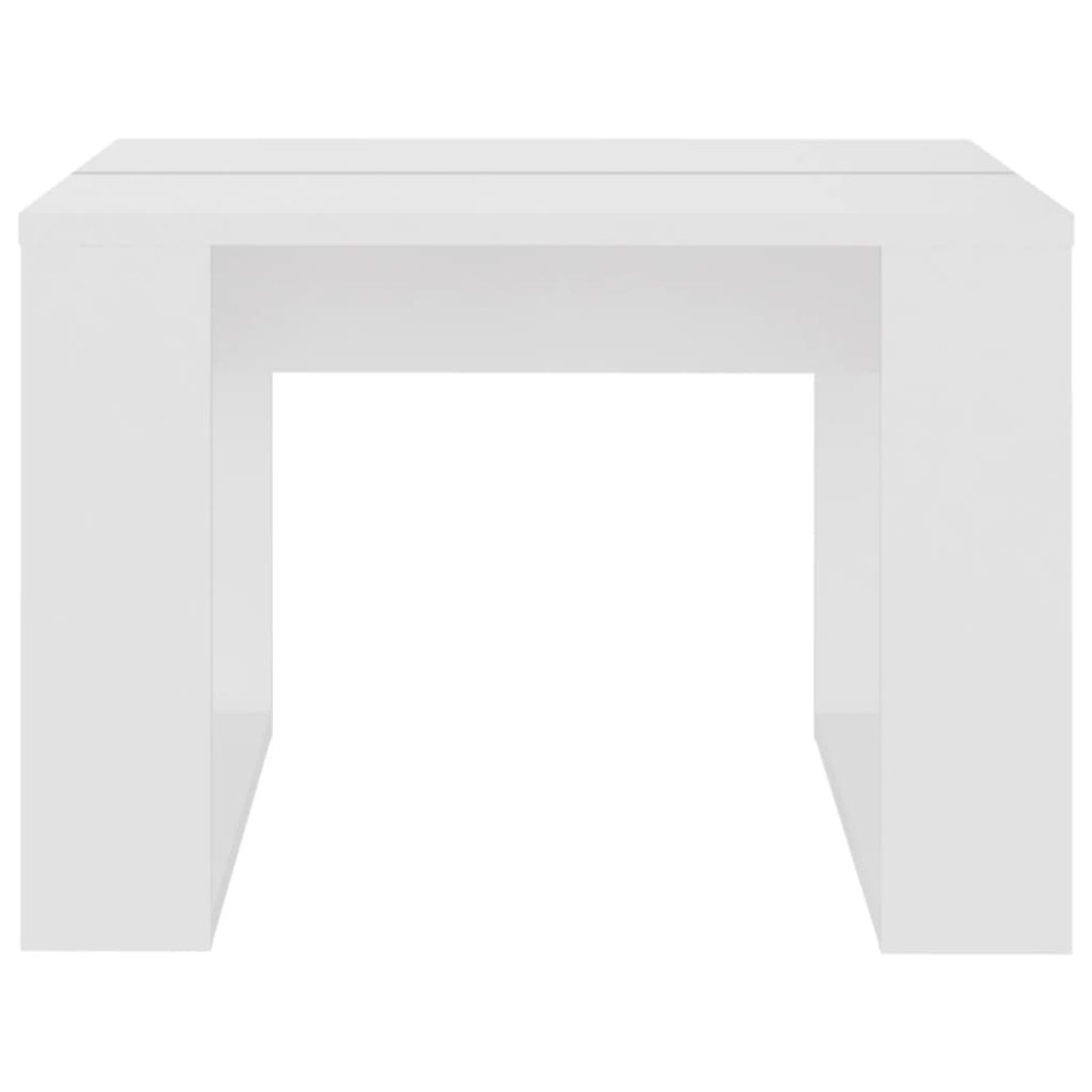 Produktbild för Sidobord vit 50x50x35 cm konstruerat trä