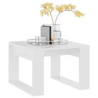 Produktbild för Sidobord vit 50x50x35 cm konstruerat trä