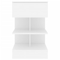 Miniatyr av produktbild för Sängbord 2 st vit 40x35x65 cm konstruerat trä