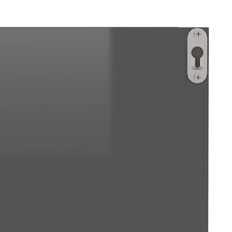 Produktbild för Vägghyllor 2 st grå högglans 40x11,5x18 cm