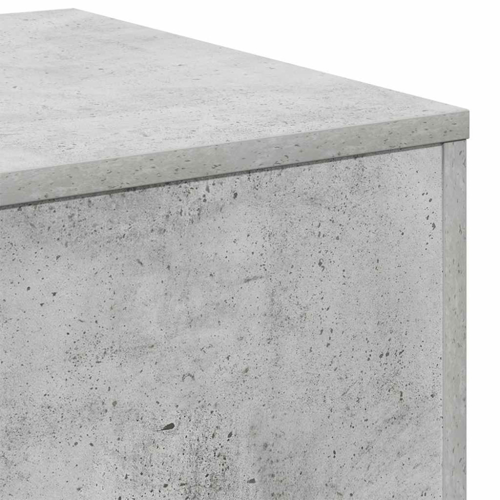 Produktbild för Sidobord 3 st betonggrå konstruerat trä