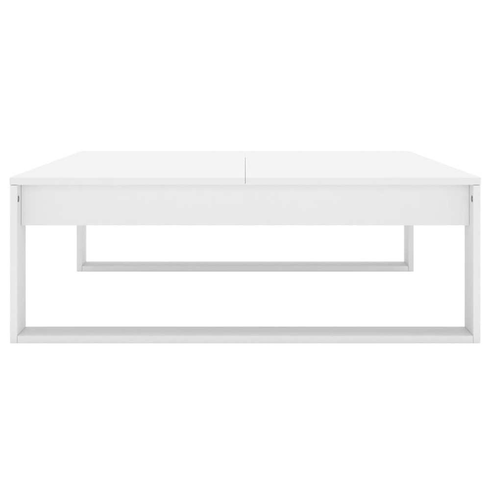 Produktbild för Soffbord vit 100x100x35 cm konstruerat trä