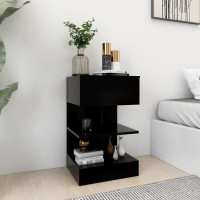 Miniatyr av produktbild för Sängbord 2 st svart 40x35x65 cm