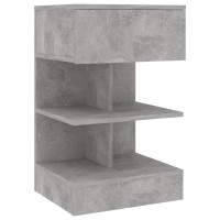 Miniatyr av produktbild för Sängbord betonggrå 40x35x65 cm spånskiva