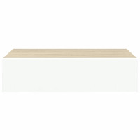 Produktbild för Vägglådor ek och vit 2 st 40x23,5x10 cm MDF
