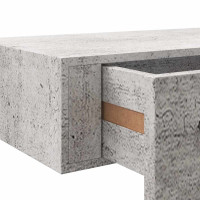 Produktbild för Vägglådor betonggrå 2 st 40x23,5x10 cm MDF