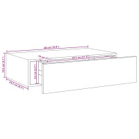 Produktbild för Vägglådor betonggrå 2 st 40x23,5x10 cm MDF
