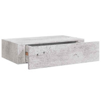 Produktbild för Vägglådor betonggrå 2 st 40x23,5x10 cm MDF