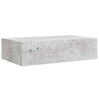 Produktbild för Vägglådor betonggrå 2 st 40x23,5x10 cm MDF