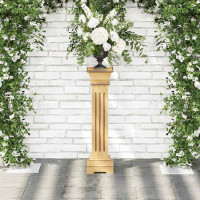 Produktbild för Klassisk blompelare natur 17x17x66 cm MDF