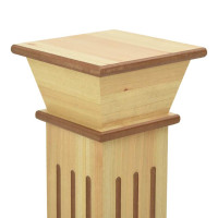 Produktbild för Klassisk blompelare natur 17x17x66 cm MDF